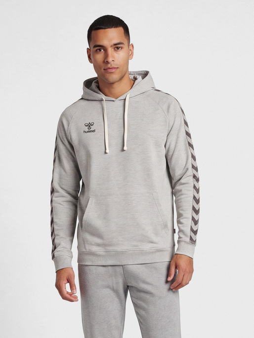 hmlMOVE HOODIE, GREY MELANGE, model