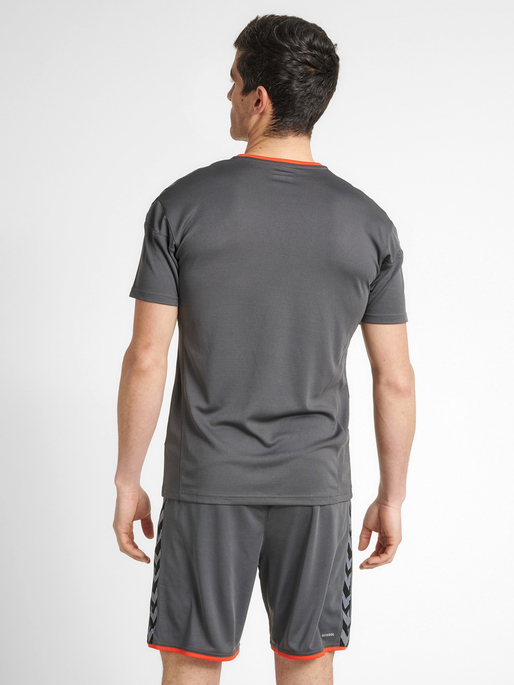 hmlAUTHENTIC POLY JERSEY S/S, ASPHALT, model
