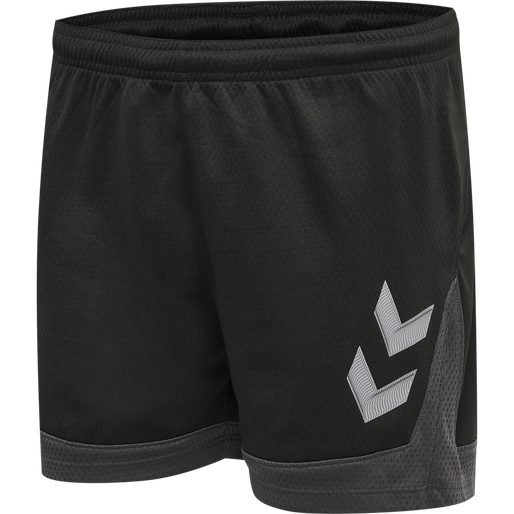 hmlLEAD WOMENS POLY SHORTS, BLACK, packshot