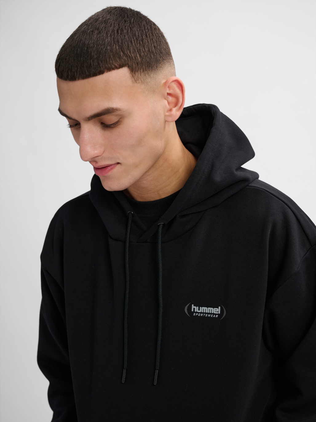 Black loose hoodie shop