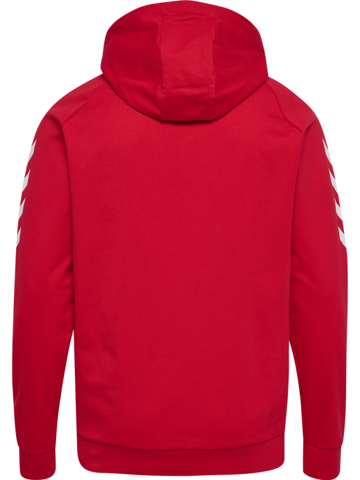 HMLGO COTTON ZIP HOODIE, TRUE RED, packshot