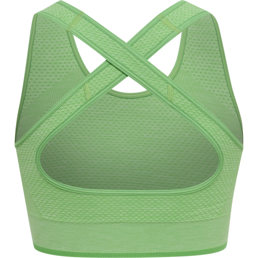 hmlMT UNA SEAMLESS SPORTS TOP, SUMMER GREEN MELANGE, packshot