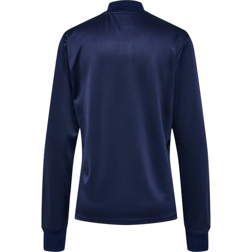 hmlSTALTIC POLY HALF ZIP L/S WOMAN, MARINE/PAISLEY PURPLE, packshot