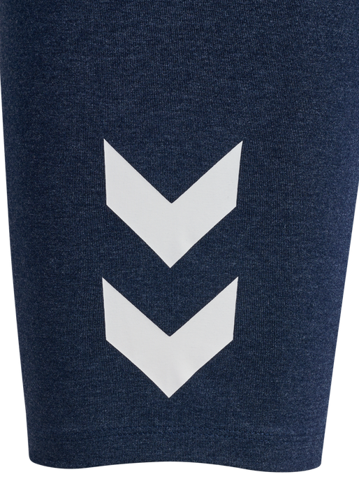 hmlPULSE LOGO MW SHORT TIGHTS, DRESS BLUE MELANGE, packshot
