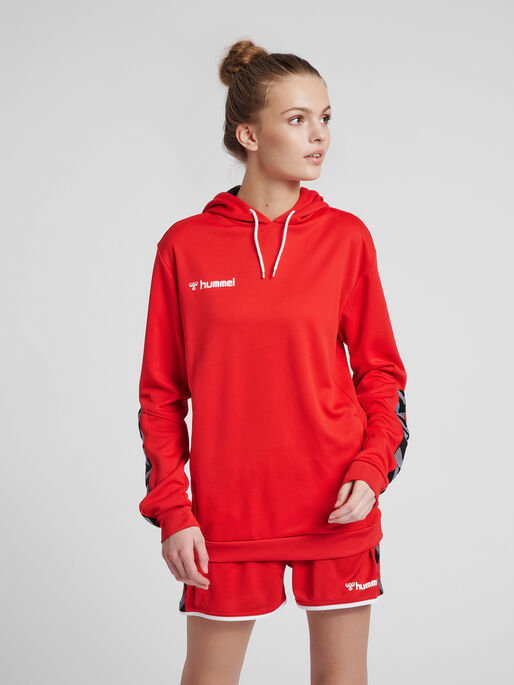 hummel AUTHENTIC POLY HOODIE WOMAN - TRUE RED