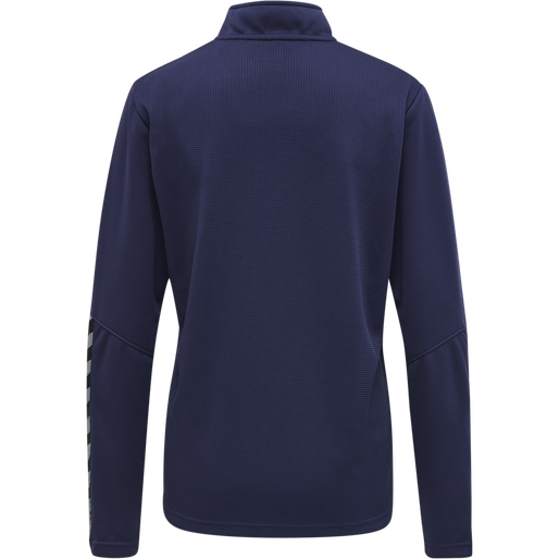 hmlAUTHENTIC HALF ZIP SWEATSHIRT WOMAN, MARINE, packshot