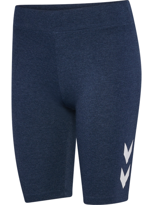 hmlPULSE LOGO MW SHORT TIGHTS, DRESS BLUE MELANGE, packshot