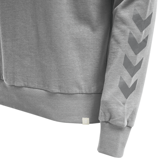 hmlLEGACY CHEVRON SWEATSHIRT, GREY MELANGE, packshot