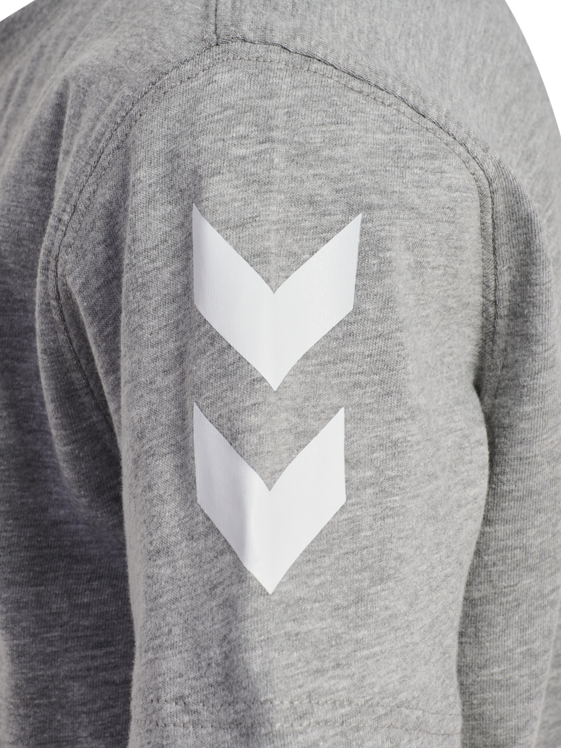 hmlGO 2.0 CHEVRON T-SHIRT S/S KIDS, GREY MELANGE, packshot