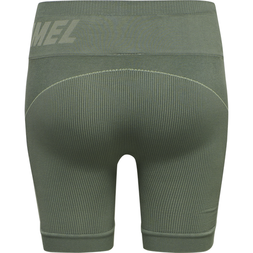 hmlTE CHRISTEL SEAMLESS SHORTS, LILY PAD/ LAUREL WREATH MELANGE, packshot