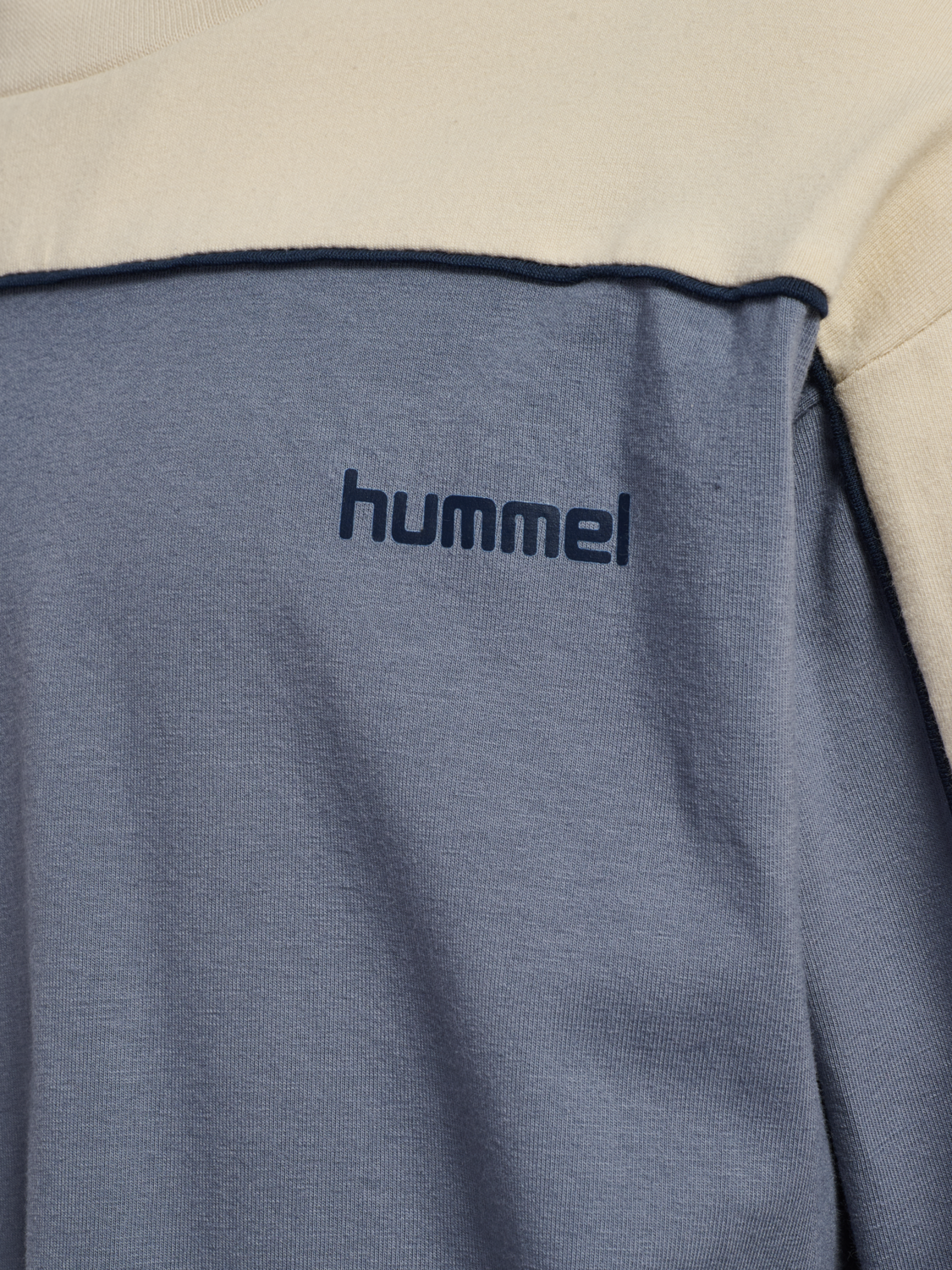 hmlJR LOOSE PIPING T-SHIRT L/S, FLINT STONE, packshot