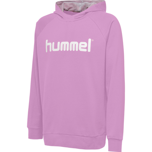 HUMMEL GO KIDS COTTON LOGO HOODIE, ORCHID HUMMEL GO KIDS COTTON LOGO HOODIE, ORCHID, packshot