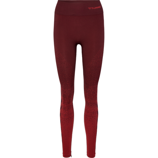 hmlMT FADE SEAMLESS MW TIGHTS, BITTER CHOCOLATE/MINERAL RED, packshot