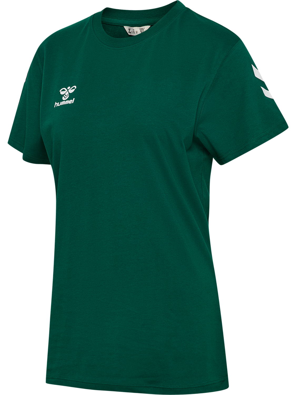hmlGO 2.0 CHEVRON T-SHIRT S/S WOMAN, EVERGREEN, packshot