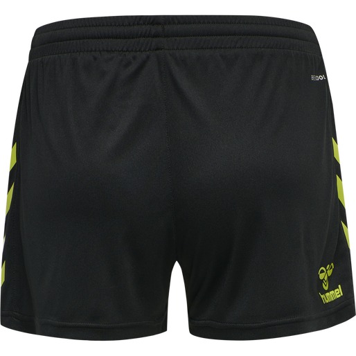 hmlCORE XK POLY SHORTS WOMAN, BLACK/LIME POPSICLE, packshot
