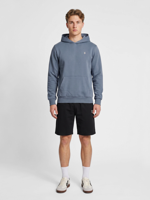 hmlPULSE SWEAT HOODIE, FLINT STONE, model