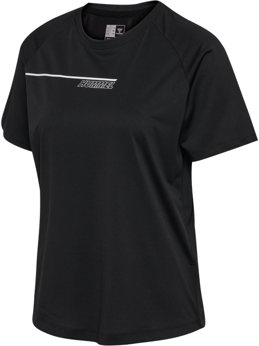 hmlCOURT LIGHT WEIGHT T-SHIRT W, BLACK, packshot