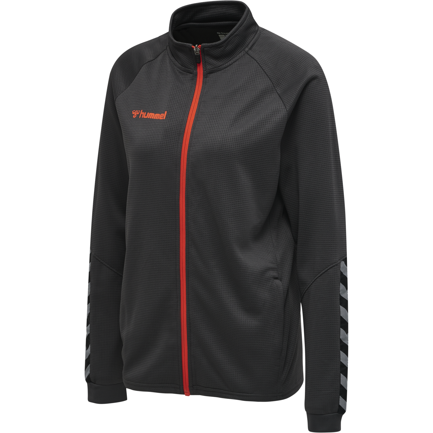 hmlAUTHENTIC WOMEN POLY ZIP JACKET, ASPHALT, packshot