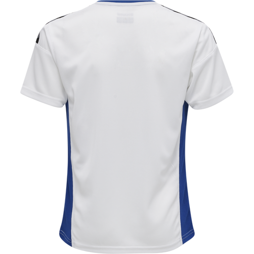 hmlAUTHENTIC KIDS POLY JERSEY S/S, WHITE/TRUE BLUE, packshot