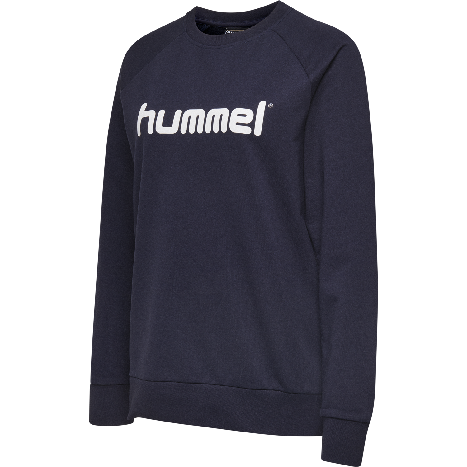 HUMMEL GO COTTON LOGO SWEATSHIRT WOMAN, MARINE, packshot