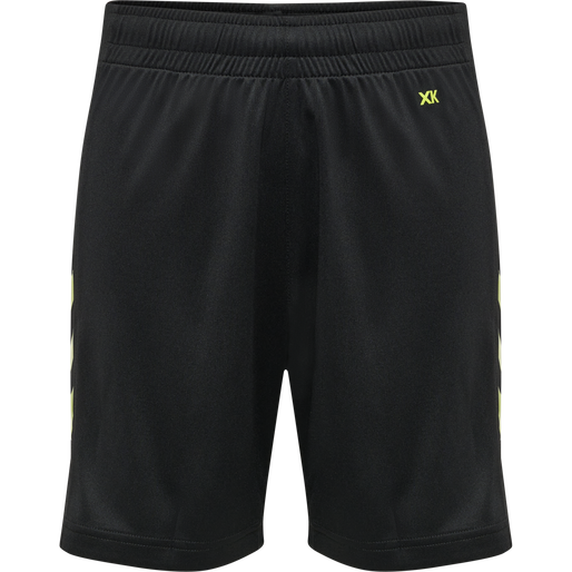 hmlCORE XK POLY SHORTS KIDS, BLACK/LIME POPSICLE, packshot