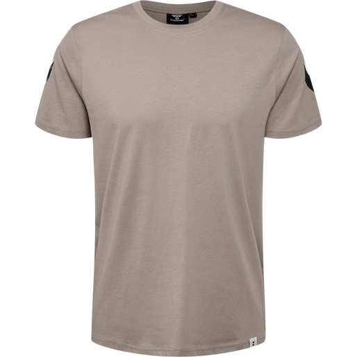 hmlLEGACY CHEVRON T-SHIRT, MOON ROCK, packshot