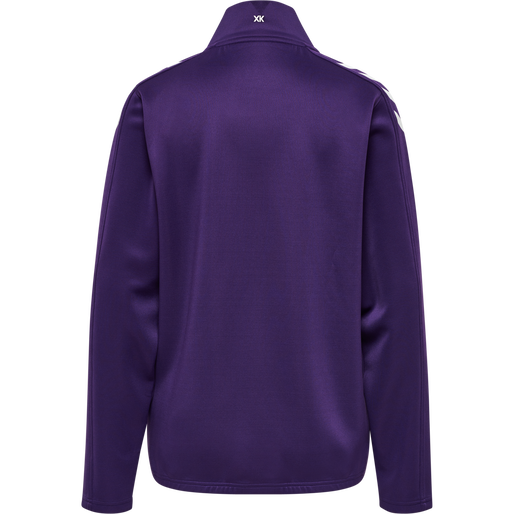 hmlCORE XK HALF ZIP SWEAT WOMAN, ACAI/WHITE, packshot