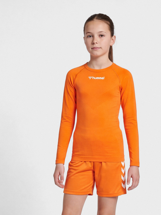 hmlBL COMFORT 2.0 TEE L/S KIDS, ORANGE TIGER, model