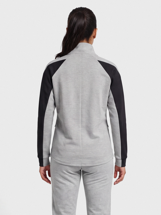hmlESSI ZIP JACKET , GREY MELANGE, model