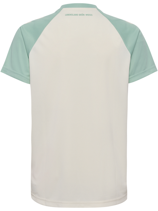 WER 24/25 AWAY JERSEY S/S KIDS, MARSHMELLOW/SILT GREEN, packshot