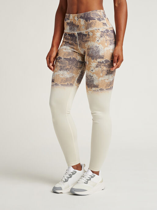 hmlLOTUS HIGH WAIST TIGHTS , BONE WHITE, model