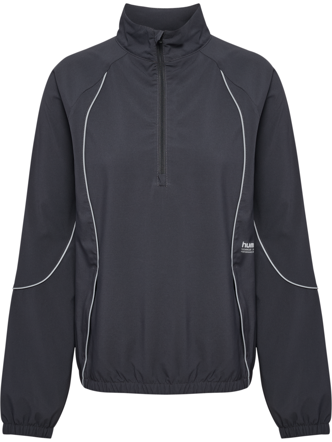 hmlPULSE WOVEN W HALF ZIP, EBONY, packshot