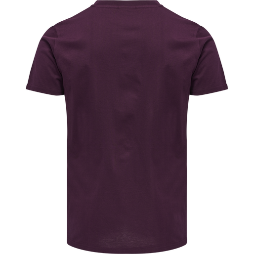 hmlMOVE GRID COTTON T-SHIRT S/S, GRAPE WINE, packshot