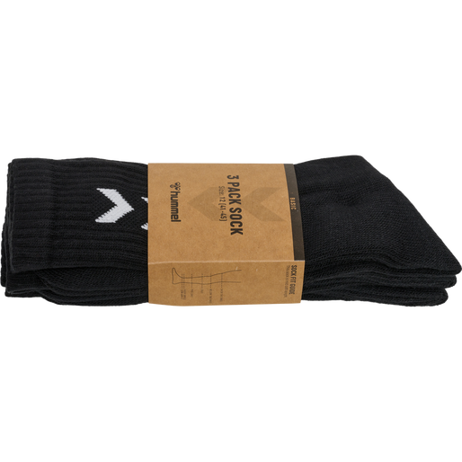 3-Pack Basic Socken, BLACK 3-Pack Basic Socken, BLACK, packshot