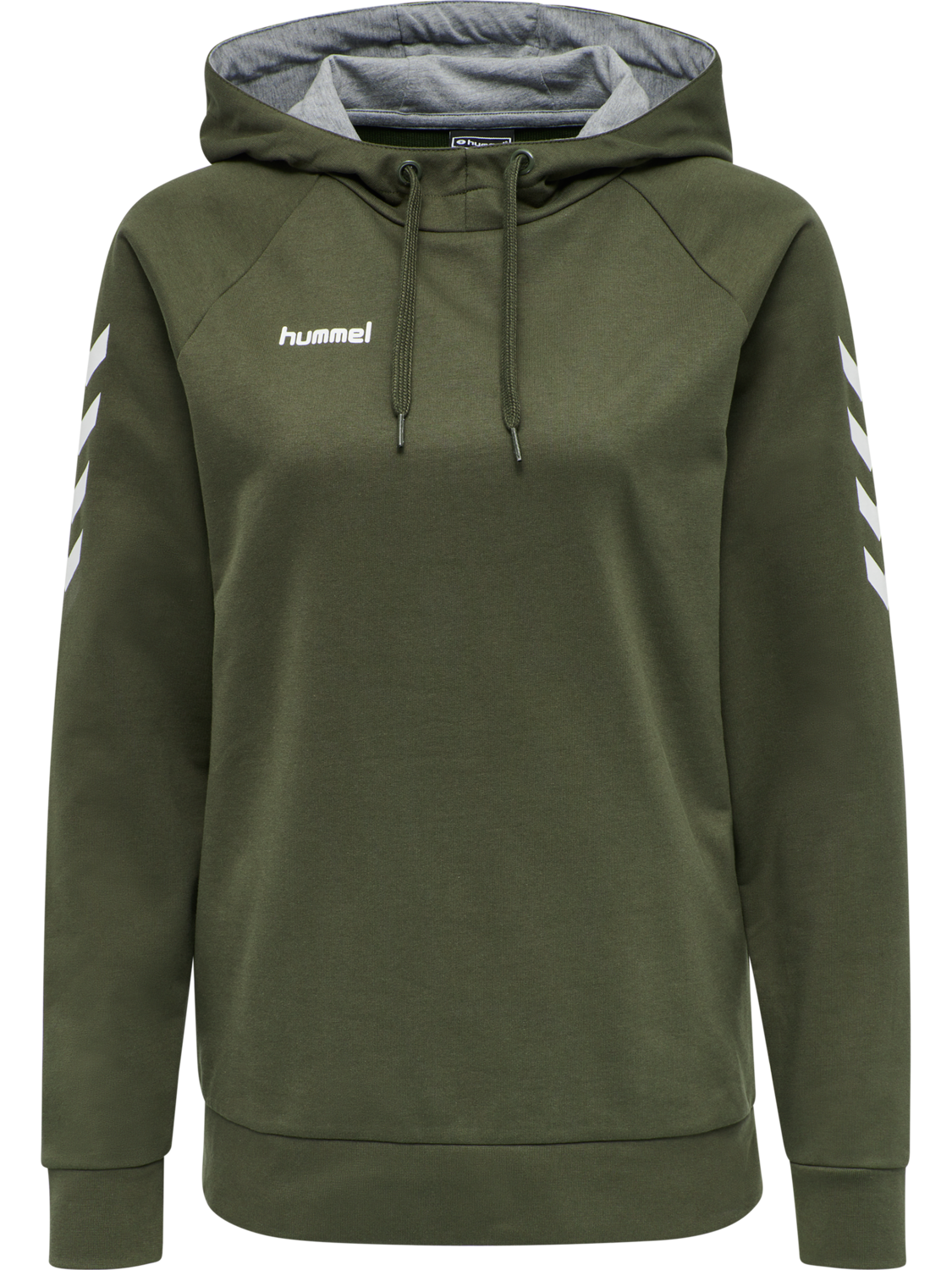 HUMMEL GO COTTON HOODIE WOMAN, GRAPE LEAF, packshot
