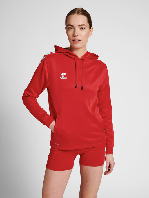 hummel CORE XK POLY - SWEAT WOMAN RED TRUE HOODIE