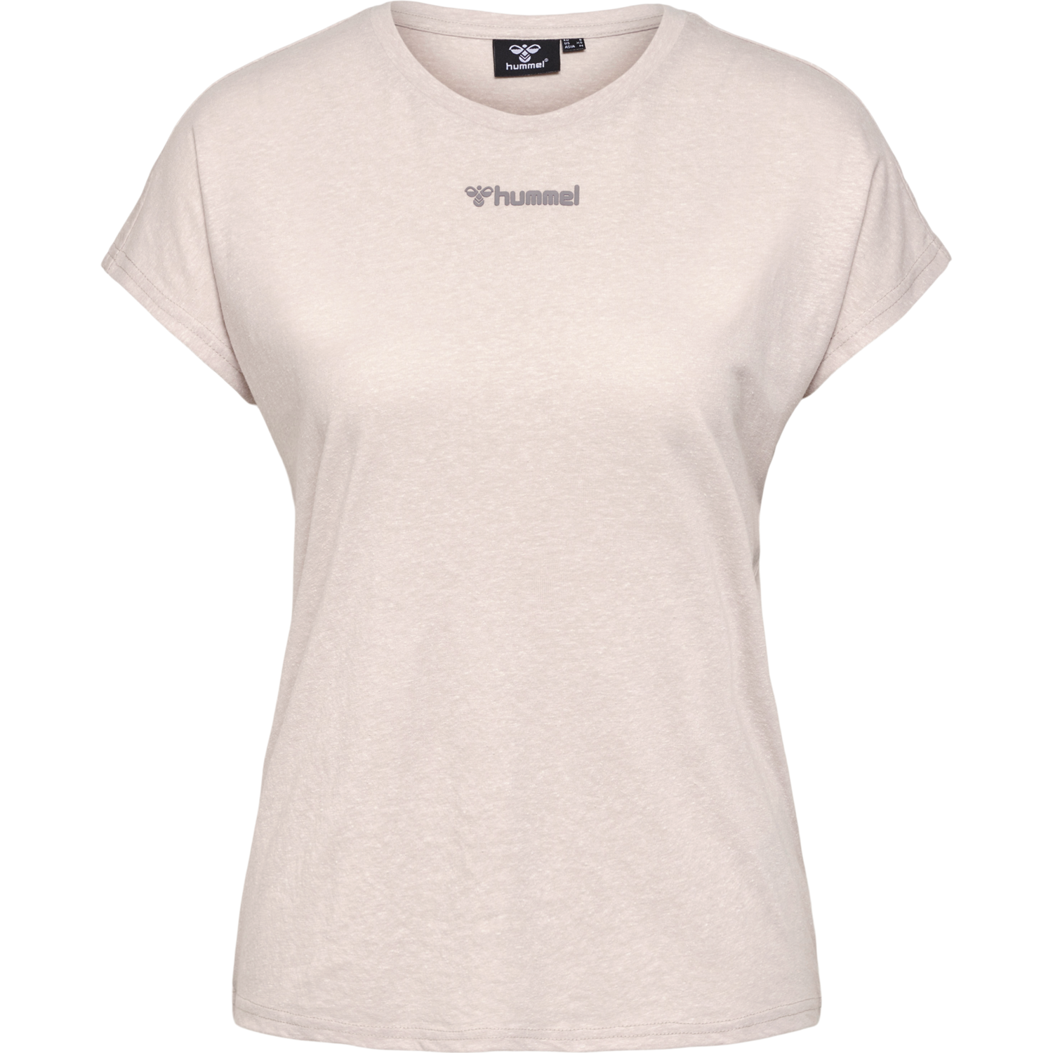 hmlZANDRA T-SHIRT, PUMICE STONE MELANGE, packshot