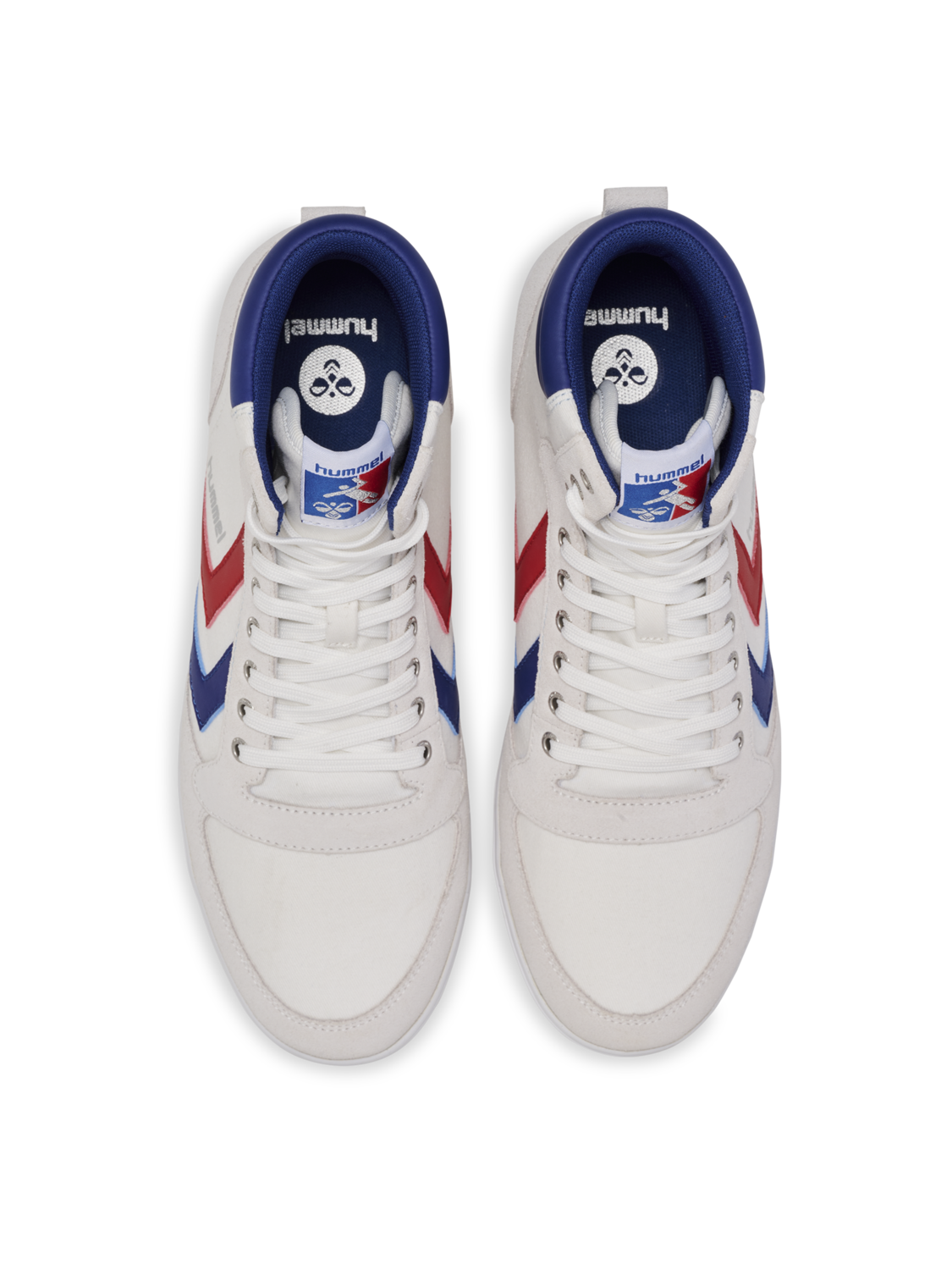 HUMMEL SLIMMER STADIL HIGH, WHITE/BLUE/RED/GUM, packshot