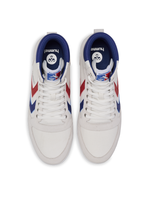 HUMMEL SLIMMER STADIL HIGH, WHITE/BLUE/RED/GUM, packshot