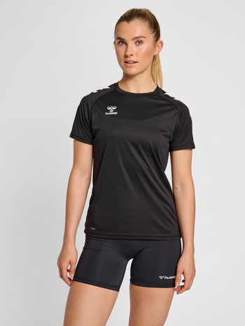 hmlCORE XK CORE POLY TEE  S/S WOMAN, BLACK, model
