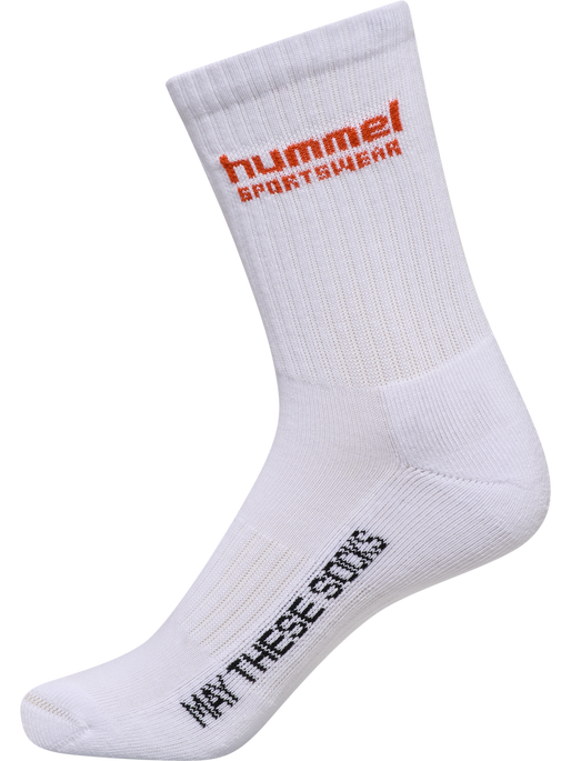 hml3-PACK SOCKS SPORTSWEAR, WHITE/PAPRIKA hml3-PACK SOCKS SPORTSWEAR, WHITE/PAPRIKA, packshot
