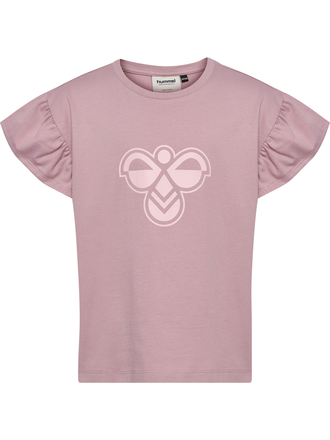 hmlJR RUFFLE T-SHIRT SS BIG BEE, SEA FOG, packshot