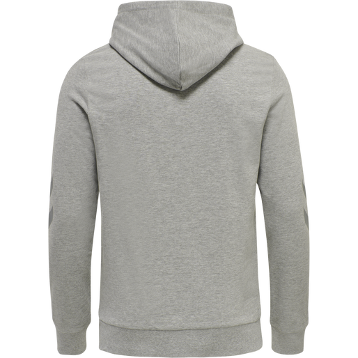 hmlLEGACY LOGO HOODIE PLUS, GREY MELANGE hmlLEGACY LOGO HOODIE PLUS, GREY MELANGE, packshot