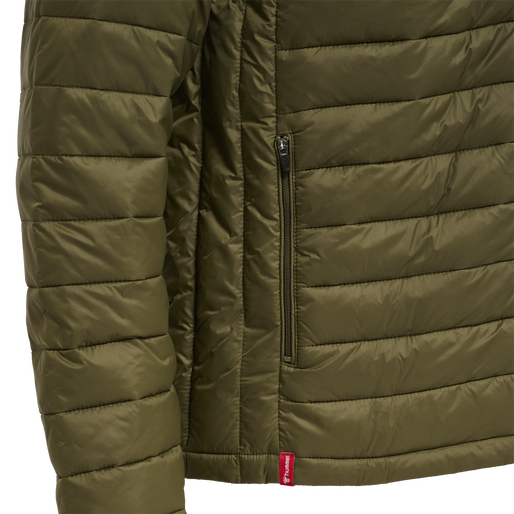 hmlRED QUILTED HOOD JACKET, DARK OLIVE, packshot