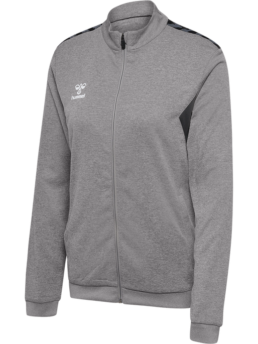 hmlAUTHENTIC PL ZIP JACKET WOMAN, GREY MELANGE, packshot