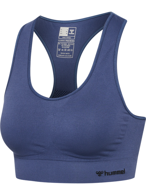 hmlTIF SEAMLESS SPORTS TOP, BLUE INDIGO hmlTIF SEAMLESS SPORTS TOP, BLUE INDIGO, packshot