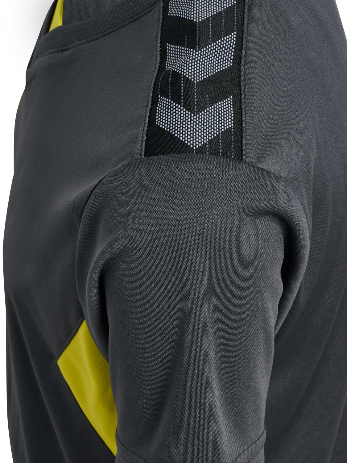 hmlAUTHENTIC PL JERSEY S/S KIDS, ASPHALT/SULPHUR SPRING, packshot