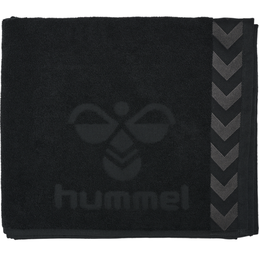 HUMMEL LARGE TOWEL, BLACK HUMMEL LARGE TOWEL, BLACK, packshot