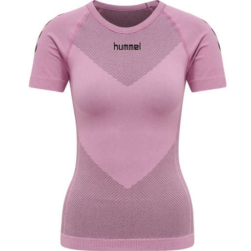 HUMMEL FIRST SEAMLESS JERSEY S/S WOMAN, COTTON CANDY, packshot
