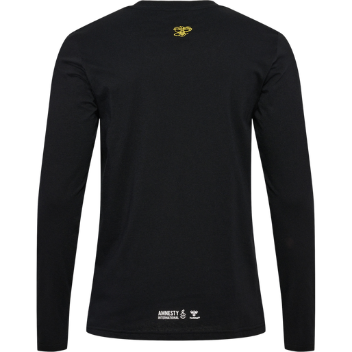 hmlAMNESTY T-SHIRT L/S, BLACK, packshot
